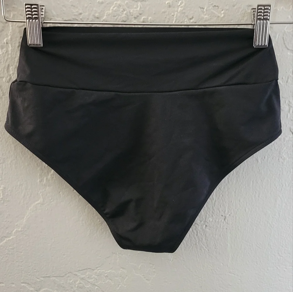 Frankie's Bikinis Black Bikini Bottoms Size Small